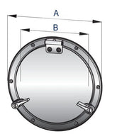 VETUS Porthole type PQ52, stainless steel (AISI 316), incl. mosquito screen PQ52